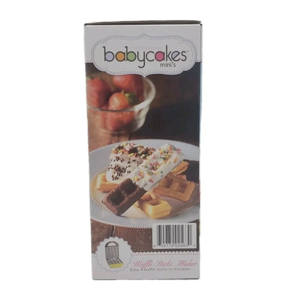 Babycakes Mini's Waffle Maker Yellow Ceramic Coated Makes 4 WMM-401 Good Morning
